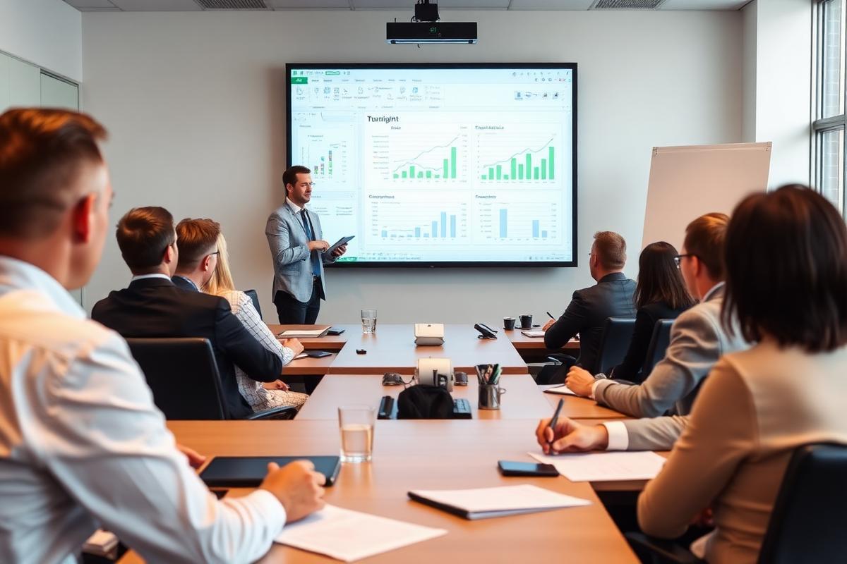 Classroom training with Excel dashboards